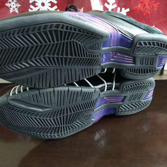 Sz 10 Adidas TMAC 3 Restomod Raptors Black Purple Mens Basketball Shoe GY2394 - Picture 9 of 9